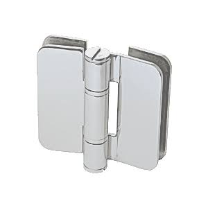 Brushed Stainless Glass-to-Glass Inline Outswing Hinge E993