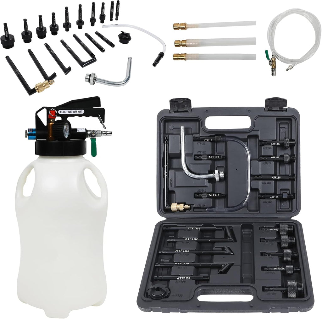 10L Manual Automatic Transmission Fluid Refill Pump Set with 20 PCS Adapters P89505