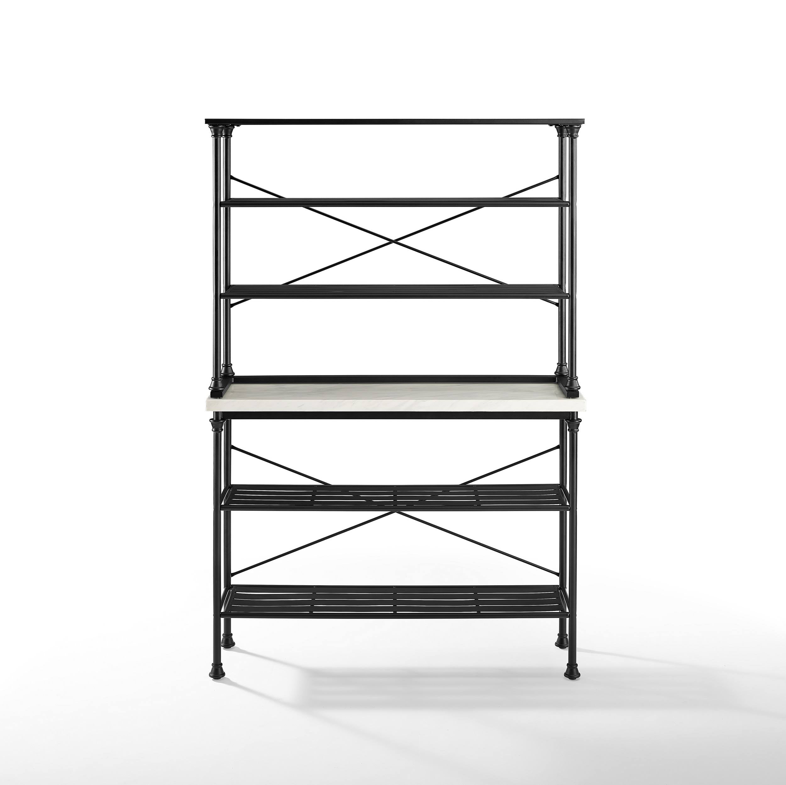 2 Piece Black Baker's Rack Set U753086