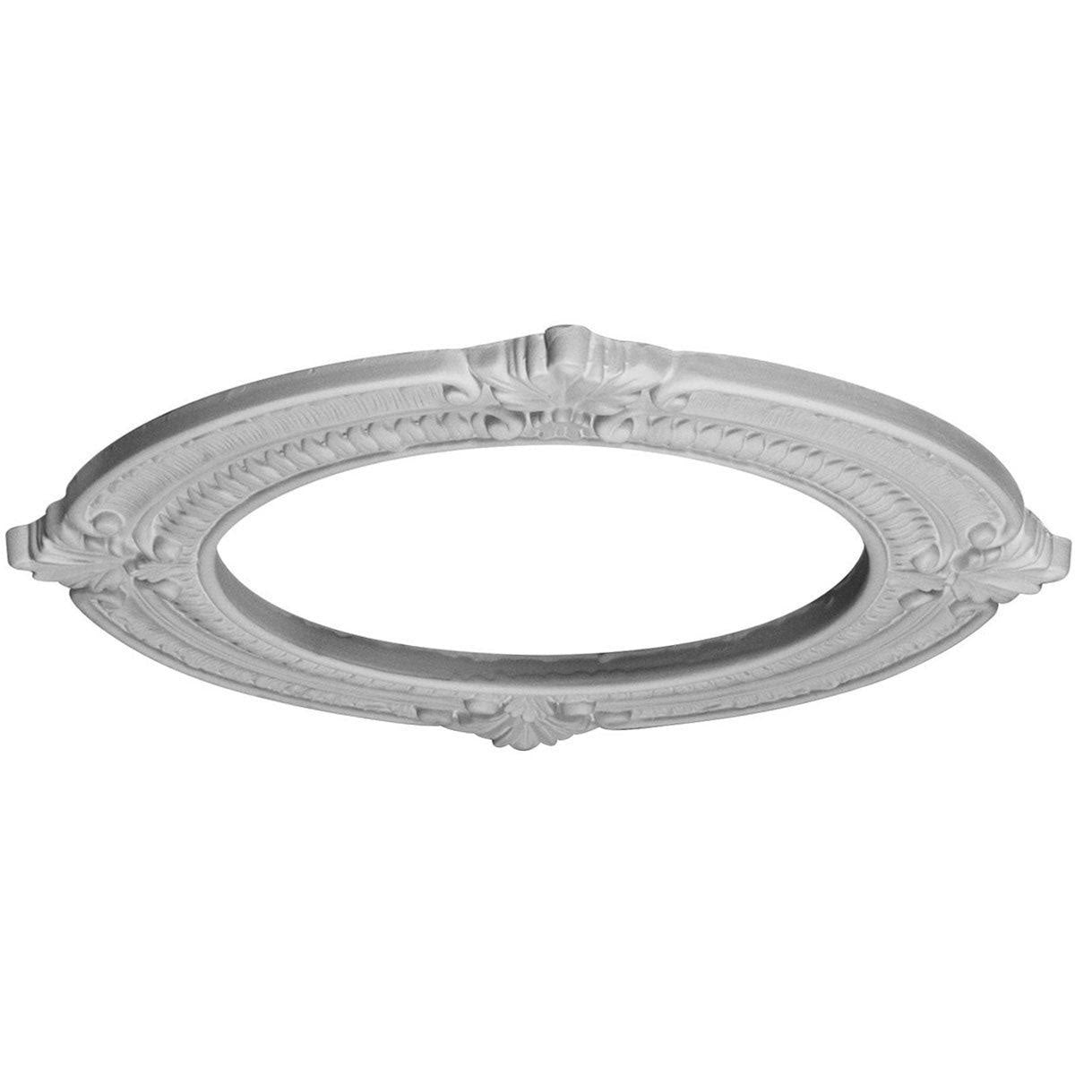 13 1/8x22OD x 8x22ID x 5/8x22P Hand-Painted Frost Ceiling Medallion T166717