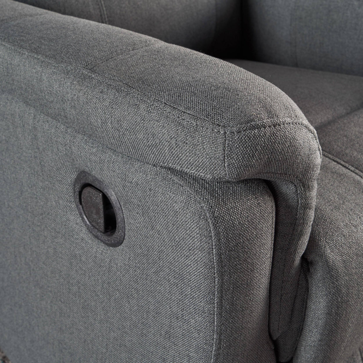 Charcoal Tufted Fabric Swivel Gliding Recliner Chair W6609
