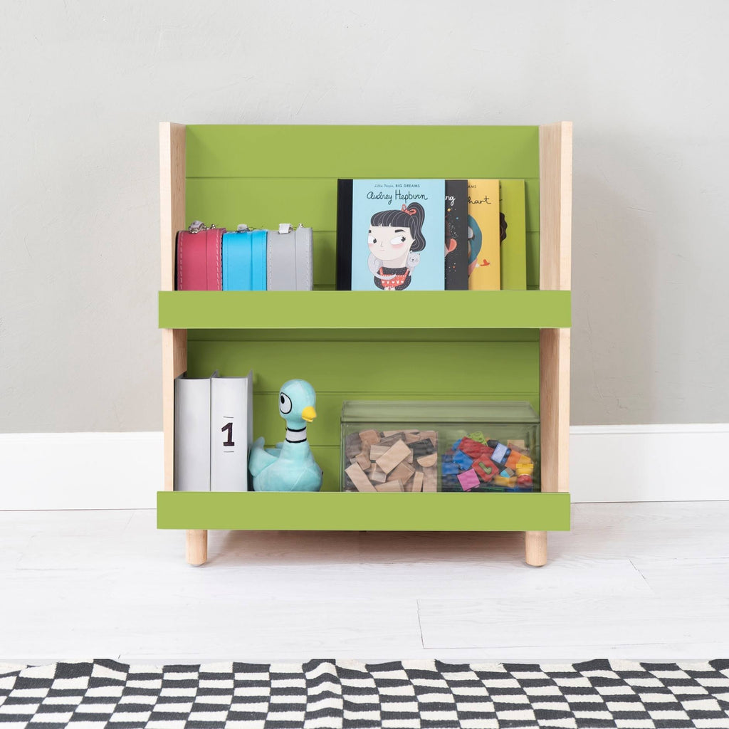Kids Bookcase Walnut White L603