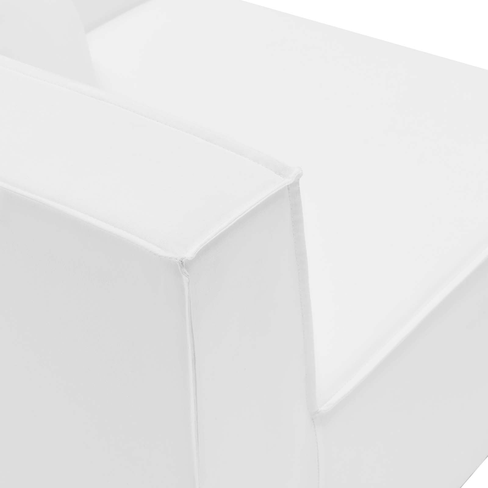 7-Piece White Upholstered Sectional Sofa G959