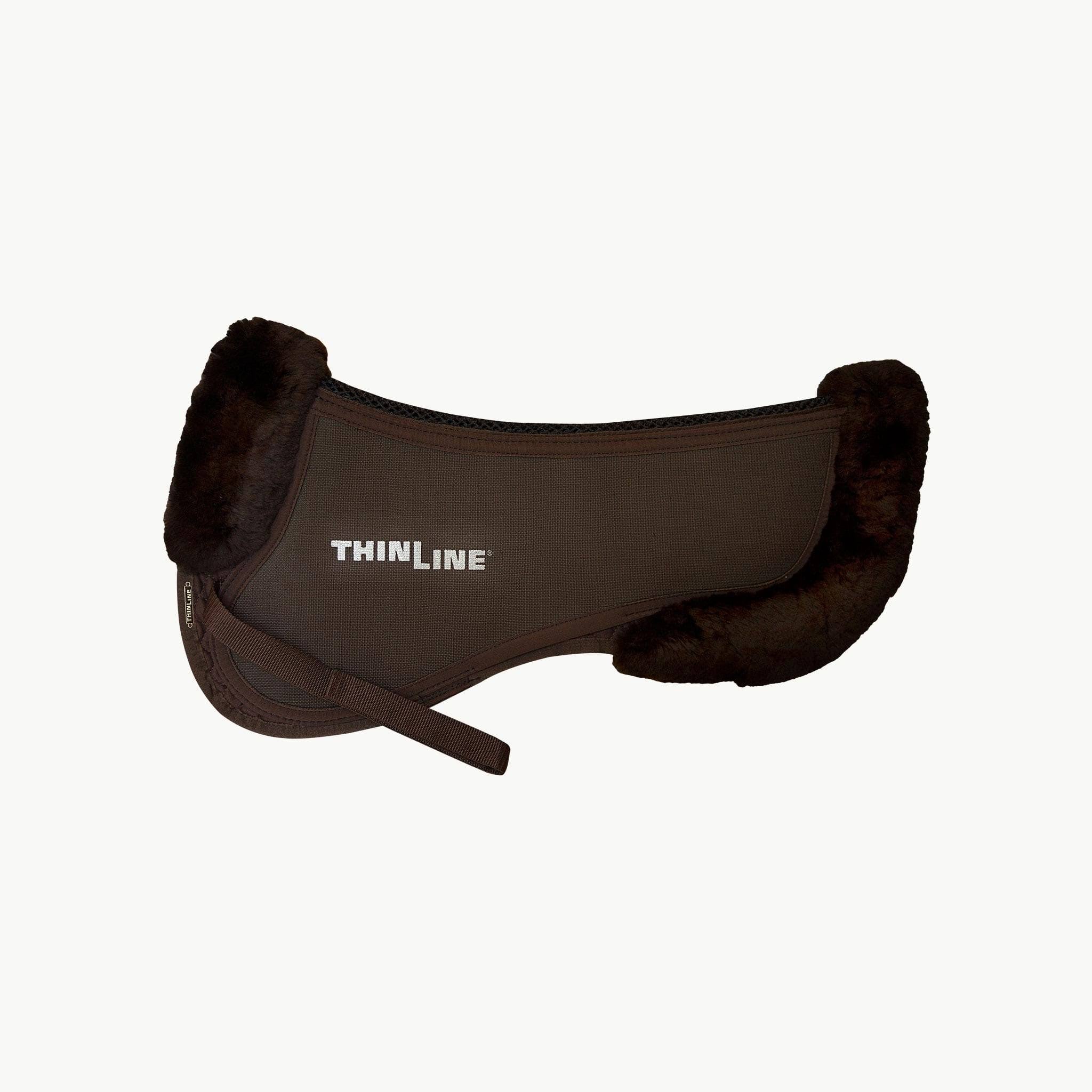 Large Half Pad with Sheepskin Rolls in Dark Brown Q7041