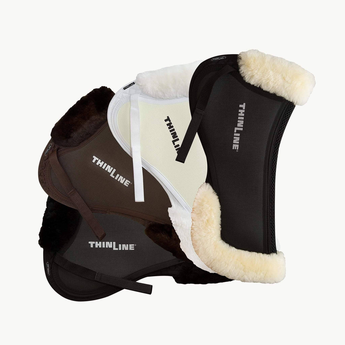 Large Half Pad with Sheepskin Rolls in Dark Brown Q7041