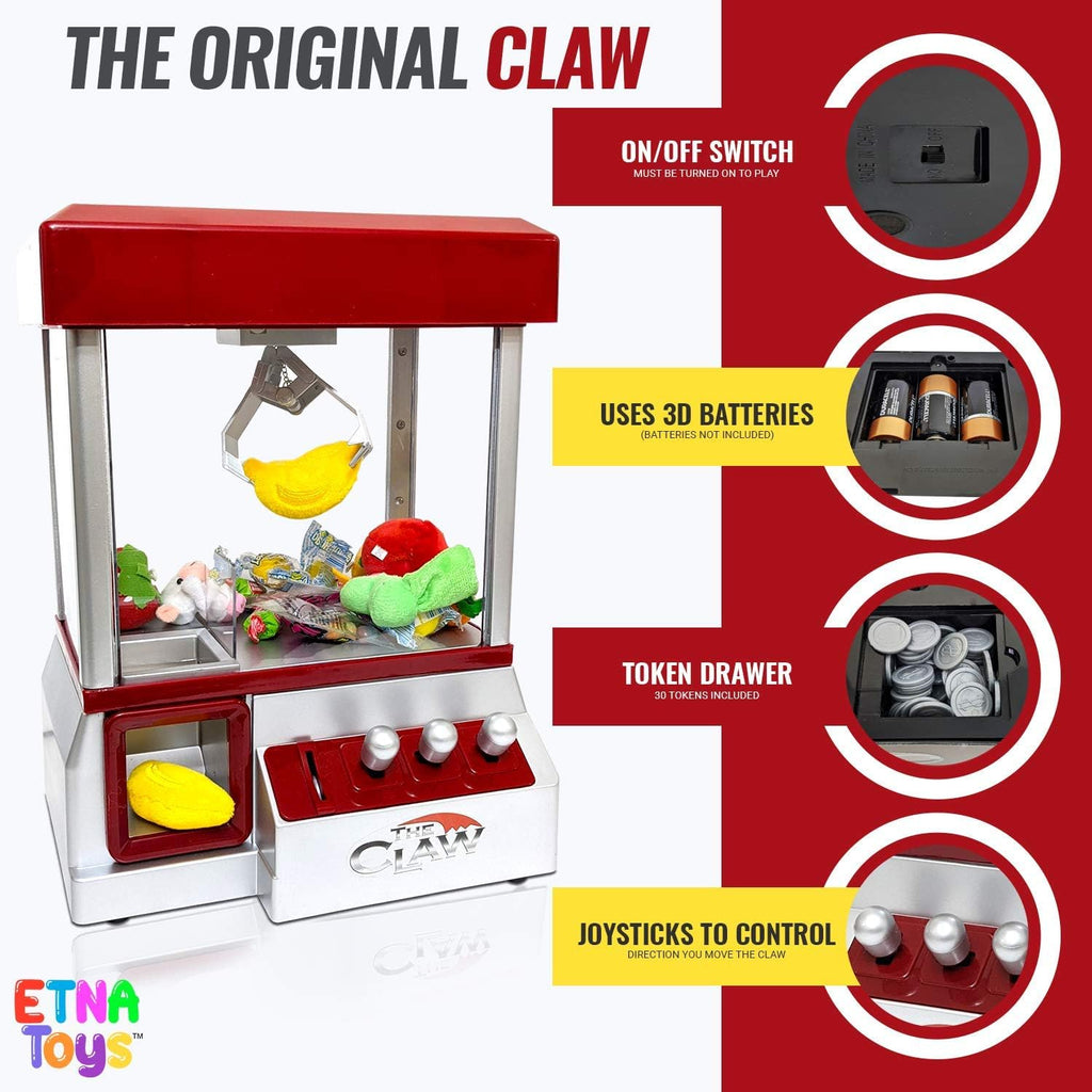 Mini Arcade Claw Machine Candy Prize Dispenser Game D391542
