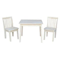 3 Piece Unfinished Rectangular Table and Chair Set K12412