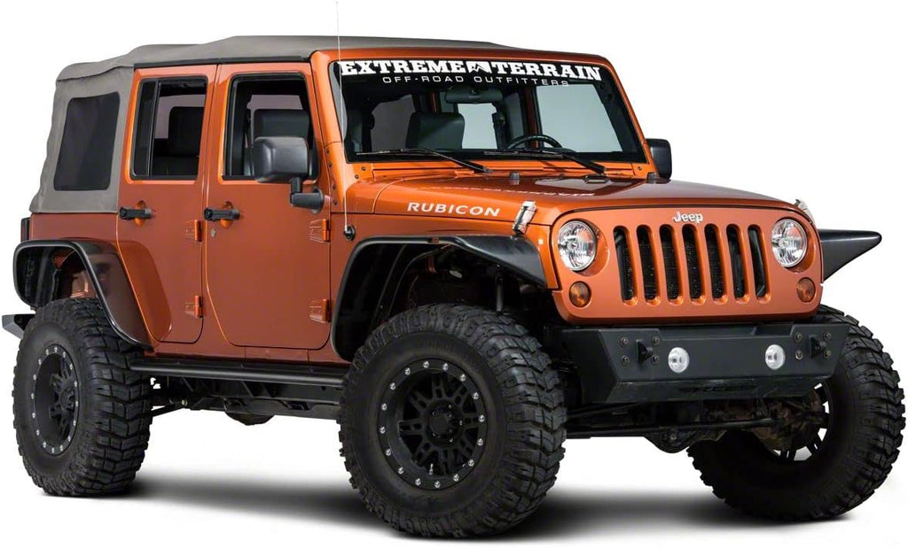 Textured Black Rubi Rails Compatible with 07-18 Jeep Wrangler JK 4-Door Y163