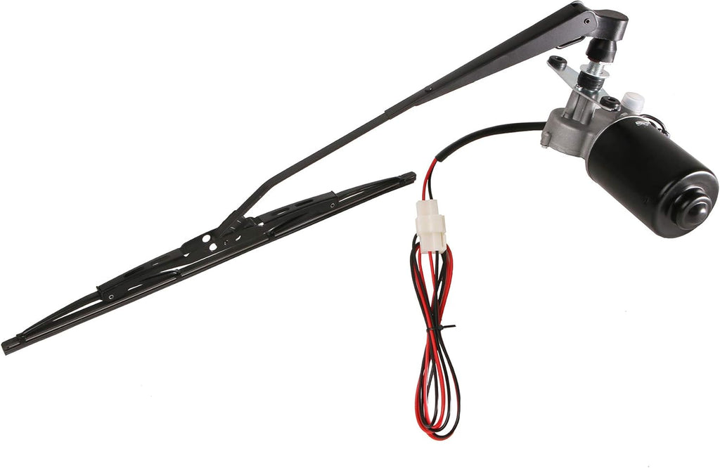 12V Universal Electric Windshield Wiper Motor Kit with 15.7" Blade Pack of 2 T8364