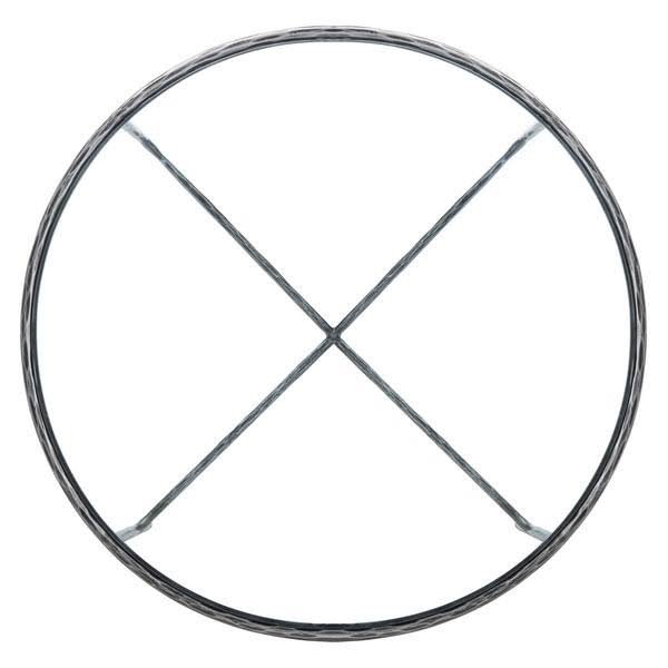 Brass and White Round Metal Coffee Table C3649