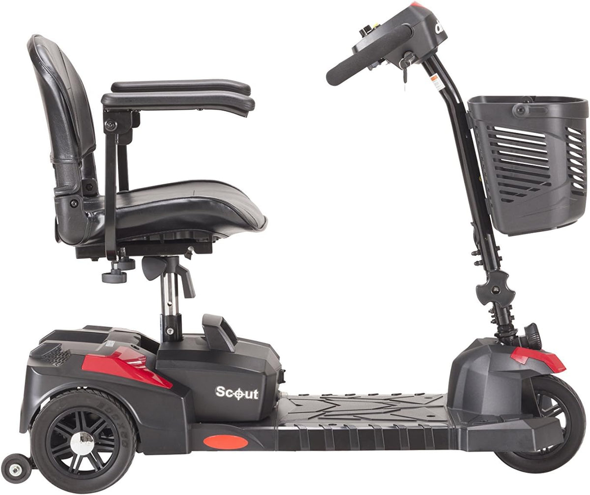 Red/Blue 3-Wheel Compact Travel Scooter F8502