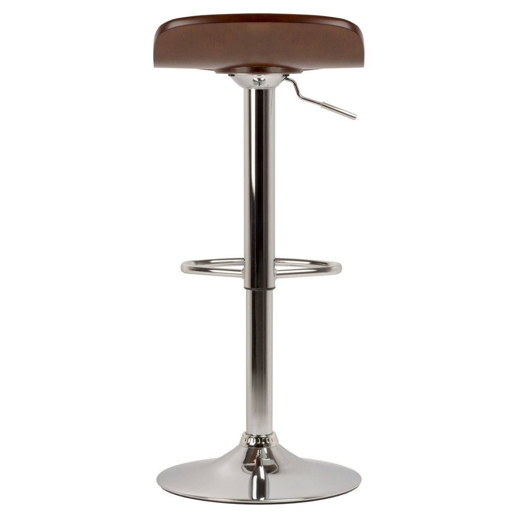 Set of 2 Adjustable Stool with Wood Veneer Top Z351239