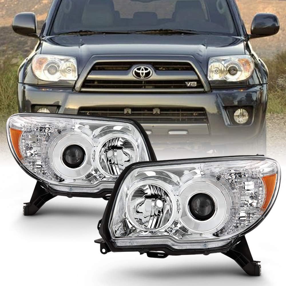 Chrome Housing Projector Headlights Set Q4353
