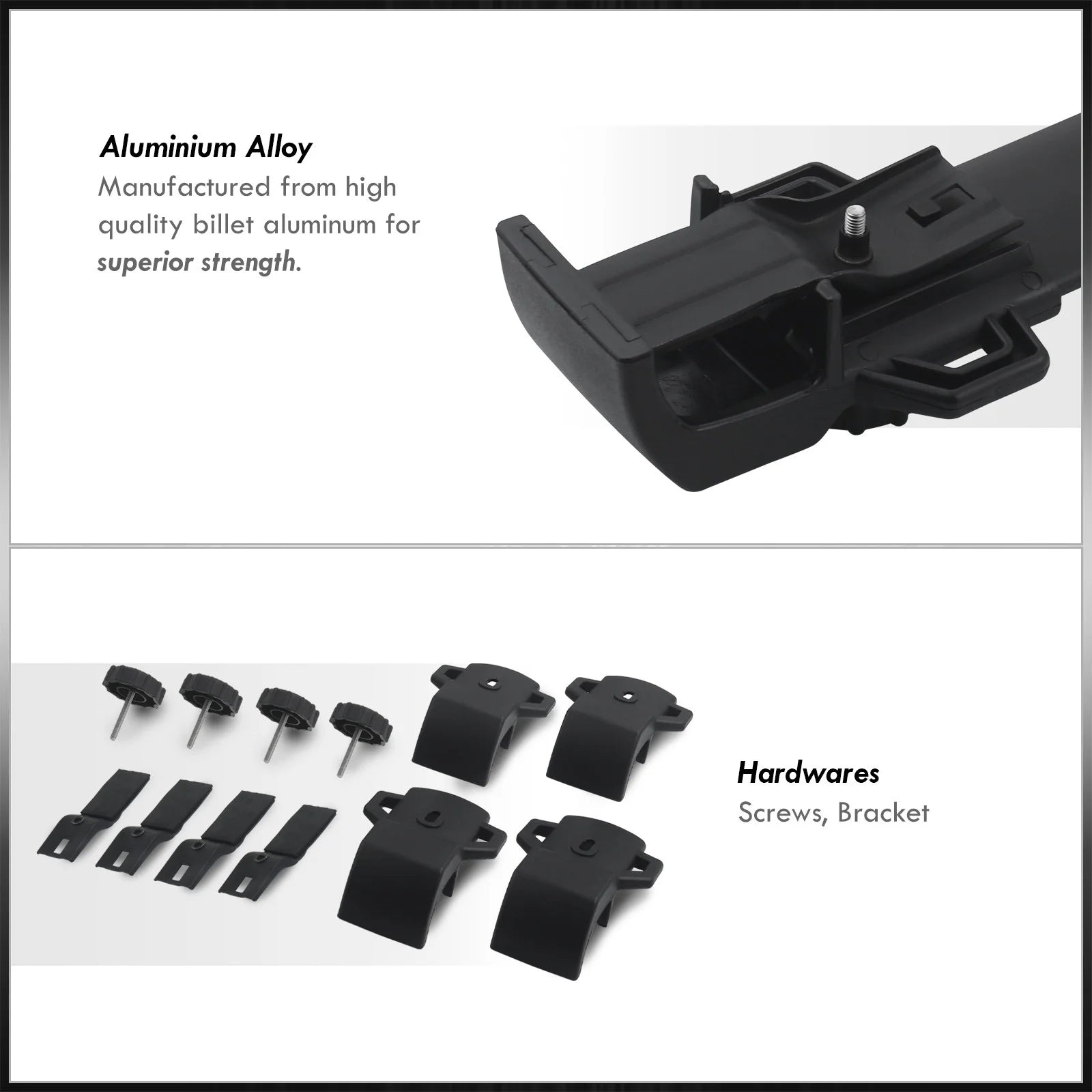 2-Piece Aluminum Roof Rack Cross Bars with Hardware X119348