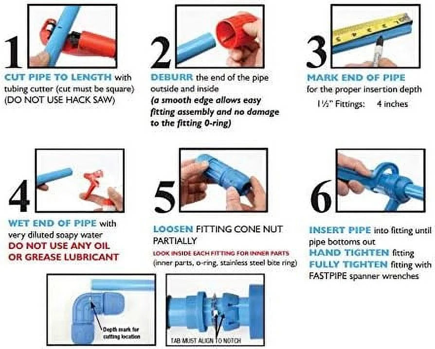3/4" Female NPT Adapter for Fast Pipe Tubing A2902