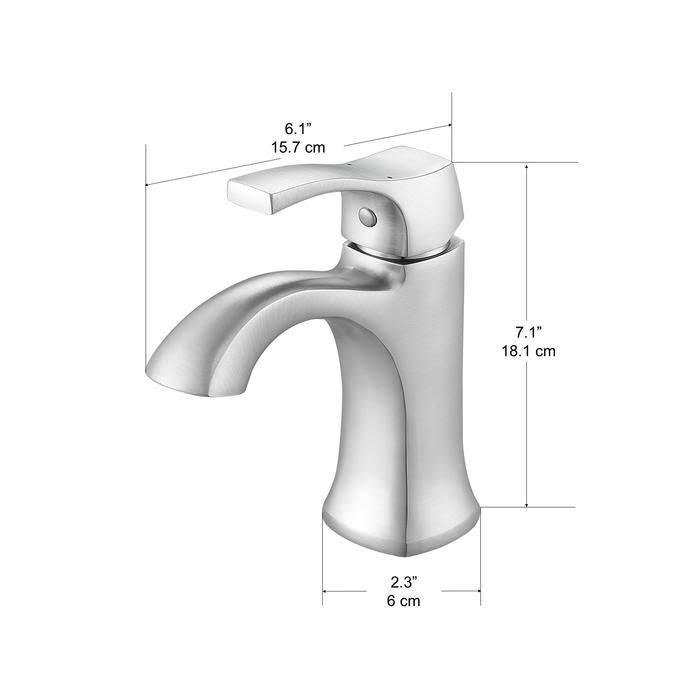 Brushed Nickel Single Lever Bathroom Faucet V29469