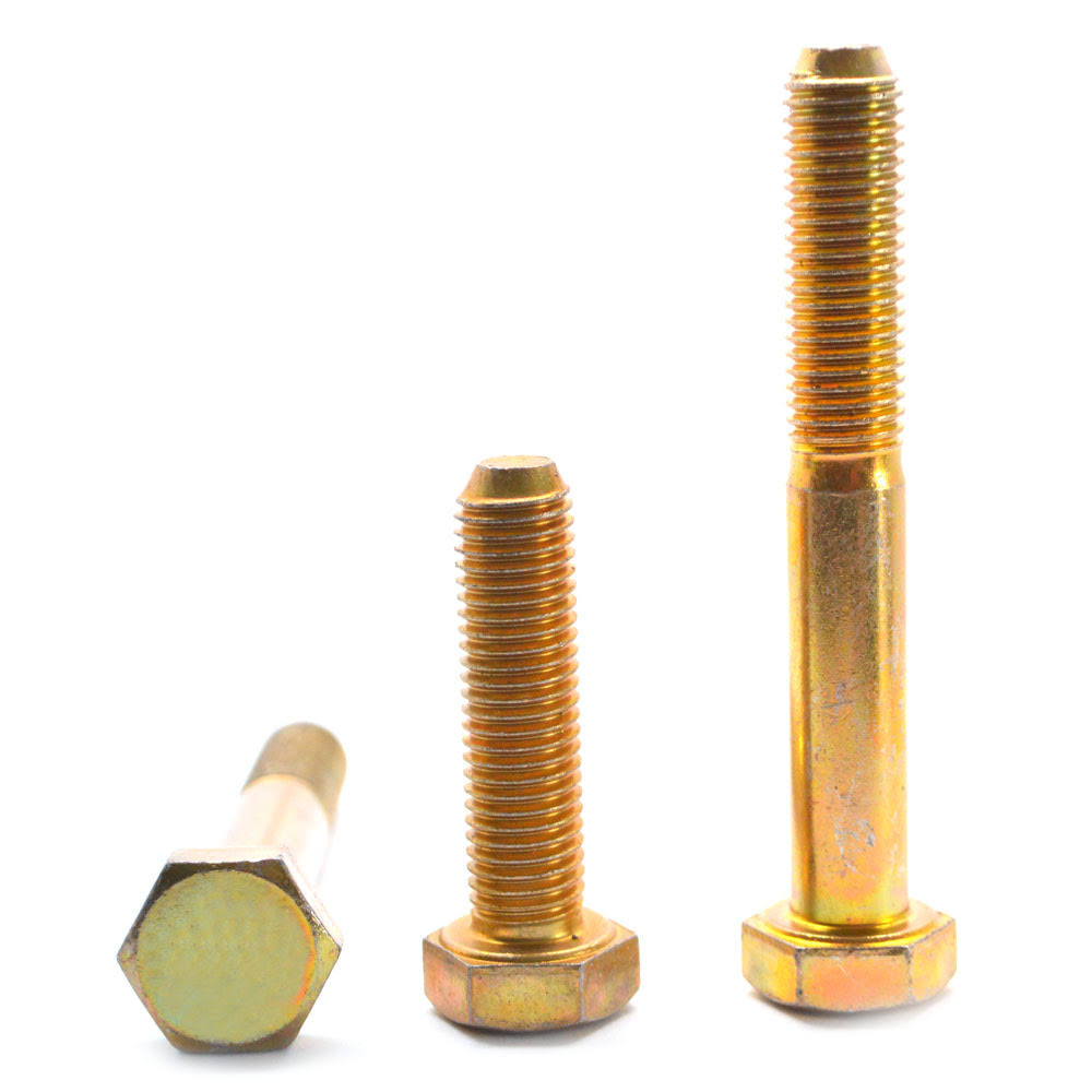 Grade 8 Hex Cap Screw Alloy Steel Yellow Zinc Plated L19013