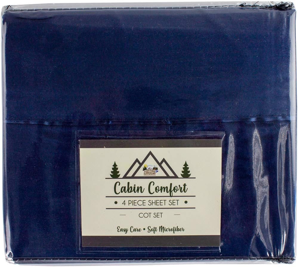Cot Sheet for Camping and RV Cots, 72 x 28 Inches, Chocolate, Pack of 2 J9606