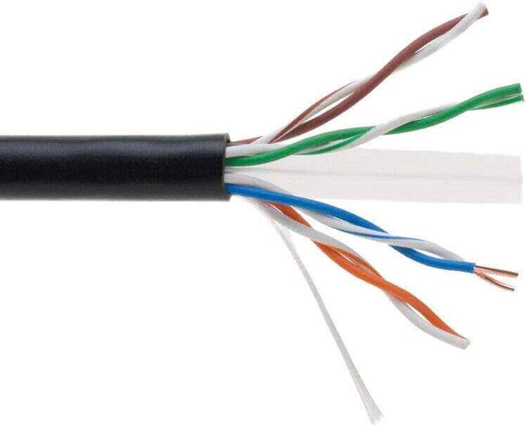 Cat6A 1000 Foot Solid Bare Copper 23AWG 4 Pair Bulk Ethernet Cable, Unshielded Twisted Pair (UTP) (White) R377