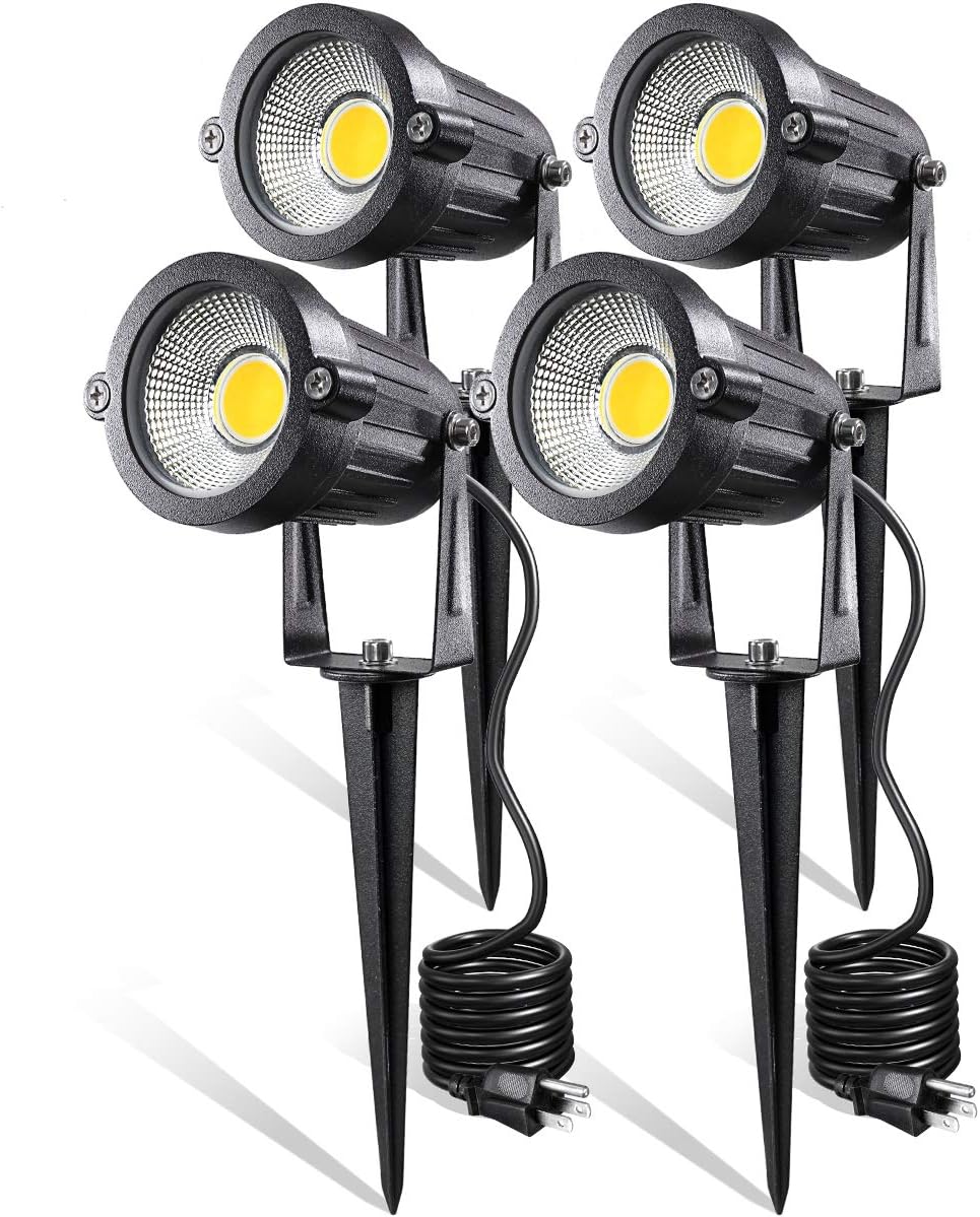 5W 120V AC LED Landscape Light, IP65 Waterproof, Pack of 2 Warm White F49915