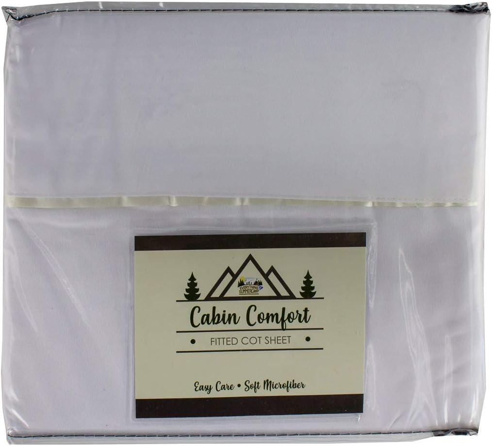 Cot Sheet for Camping and RV Cots, 72 x 28 Inches, Chocolate, Pack of 2 J9606