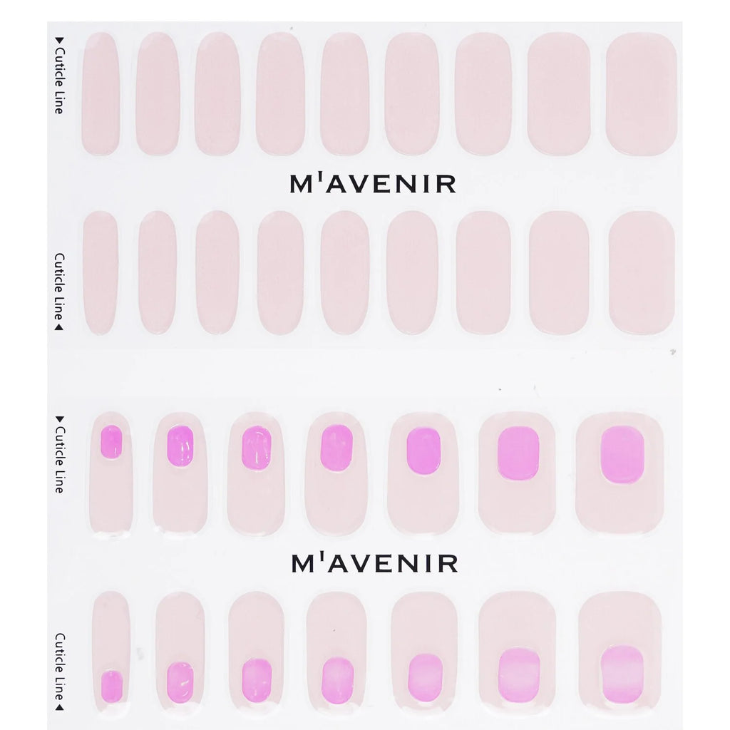 Pink Glass Nail Sticker 32pcs S530