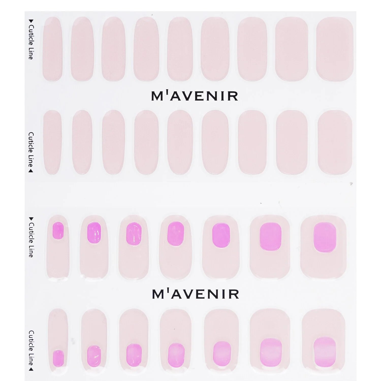 Pink Glass Nail Sticker 32pcs S530