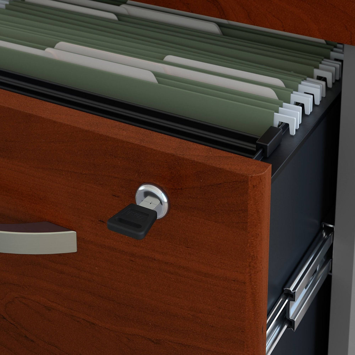 3 Drawer Mobile File Cabinet, Hansen Cherry K716439