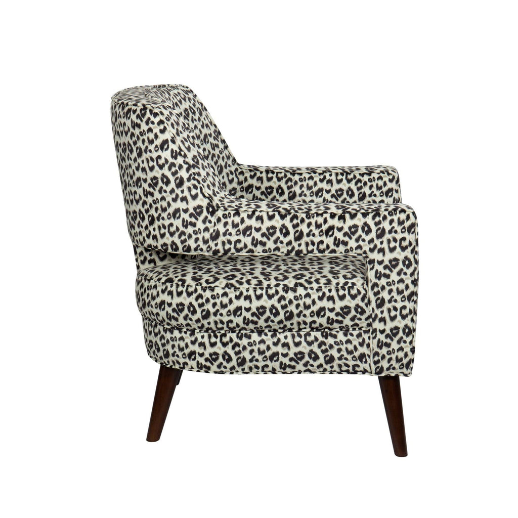 Blue Button Tufted Wingback Chair P4878
