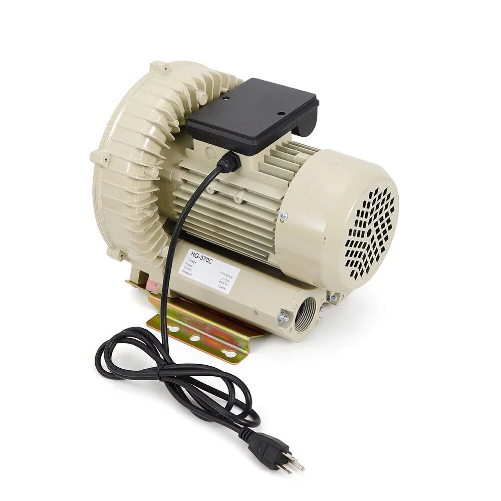 110V 370W Commercial Air Pump Aquarium Hydroponics Aquaculture Fish Tank Pond Blower C785