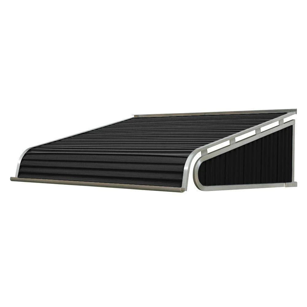 4 ft. Aluminum Door Canopy Awning in Black R52045