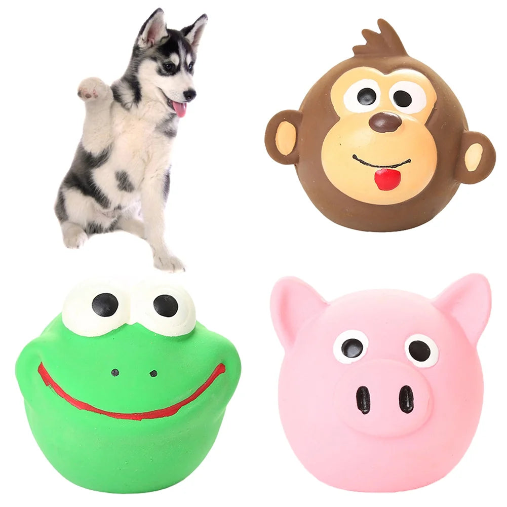 Frog Shape Squeaker Dog Chewing Toy M561598