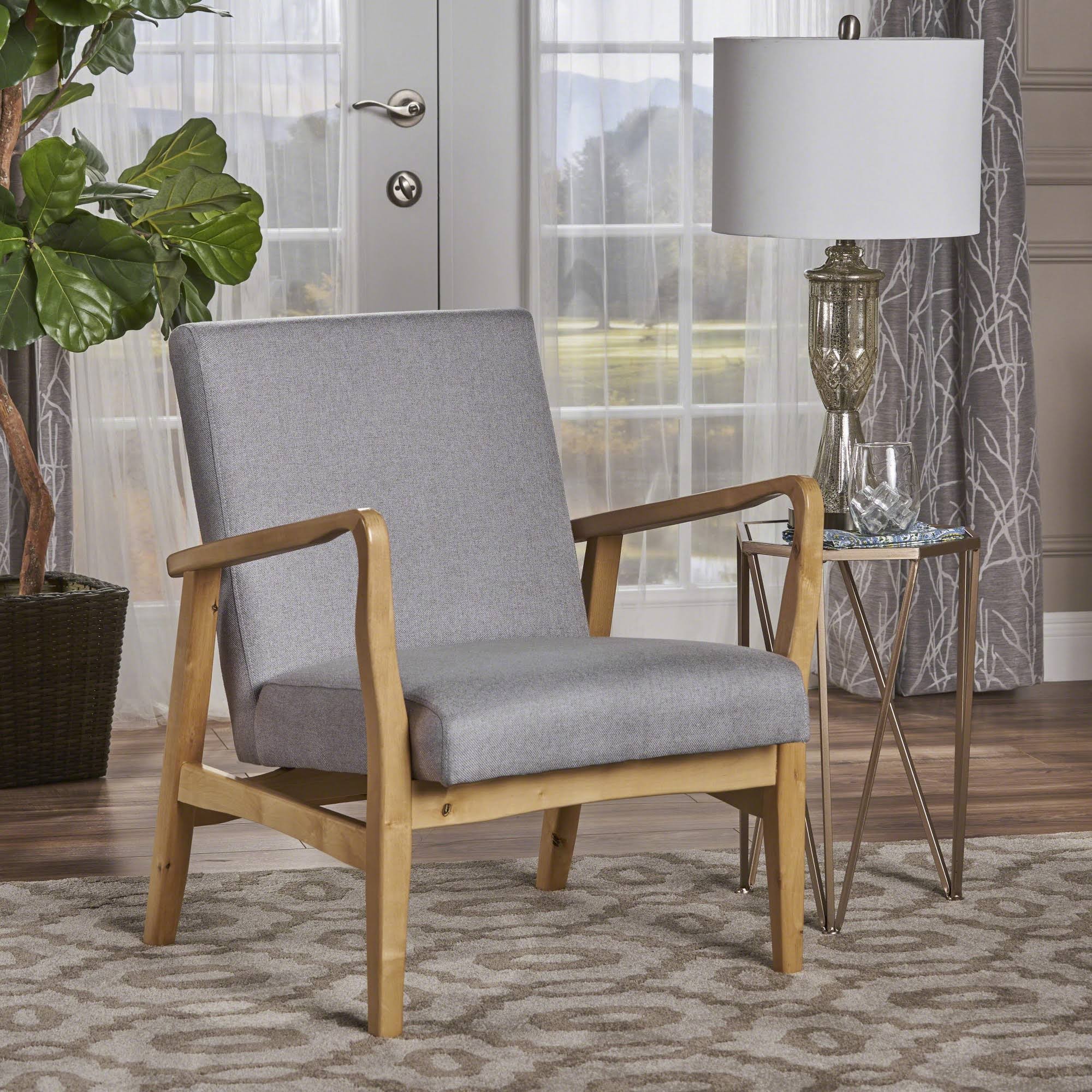 Grey Fabric Club Chair H469244