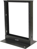 13U 2 Post Open Frame Server Networking Rack Threaded Hole Blk M4855