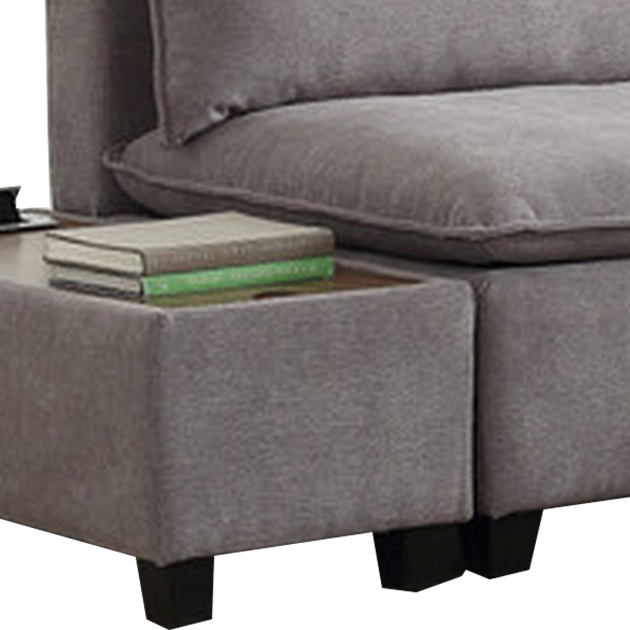 95 Inch Loveseat, Ottoman, and Console Table Set, Gray Z7807