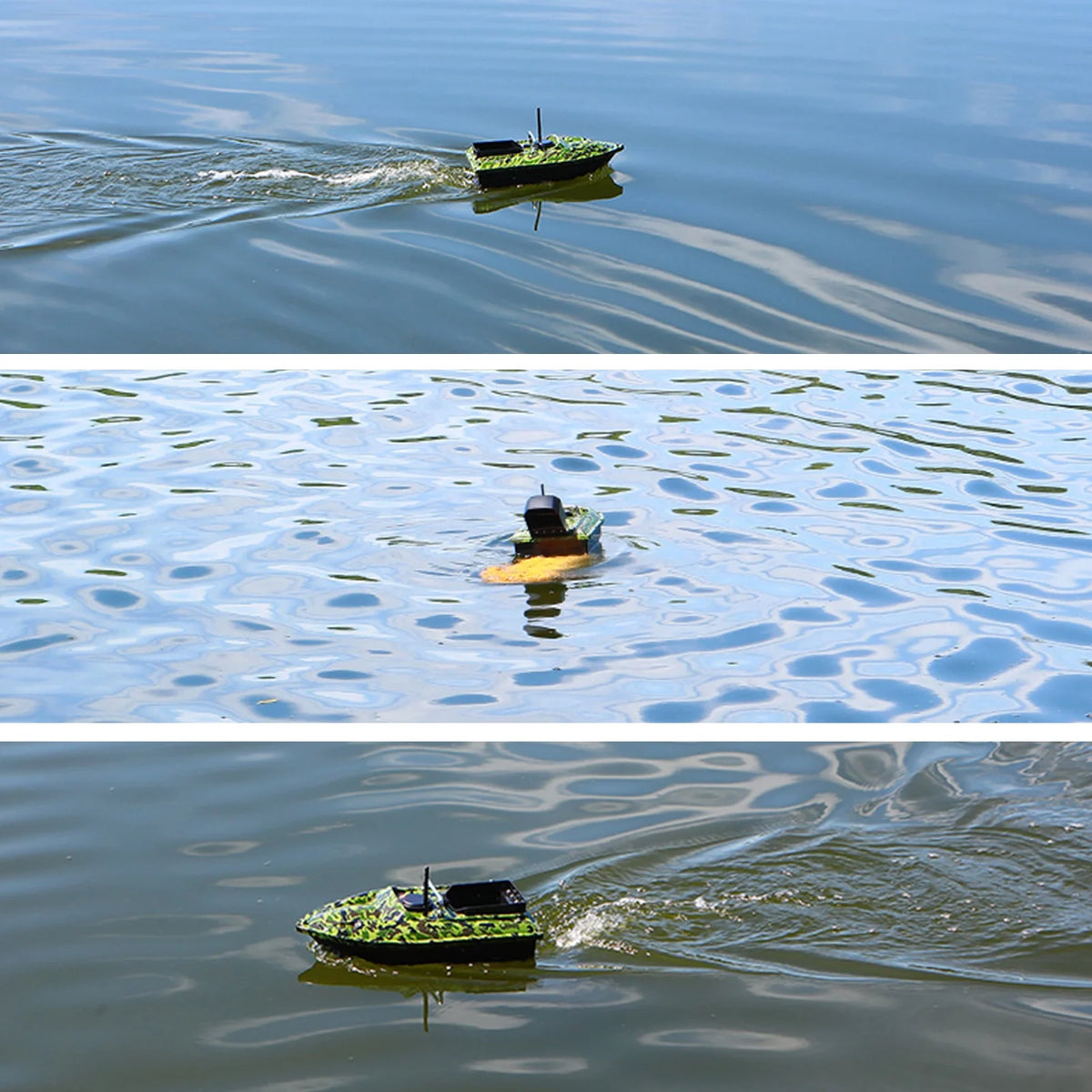 12000mah Battery Remote Control Bait Boat with Night Light F490758