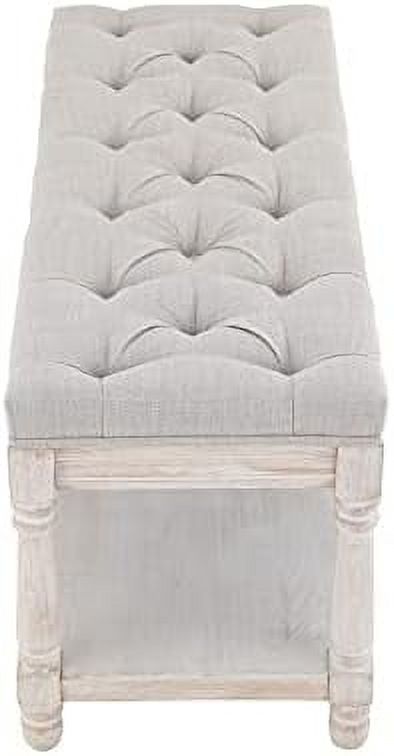 Tufted Shoe Rack Bench Black Wood W2848