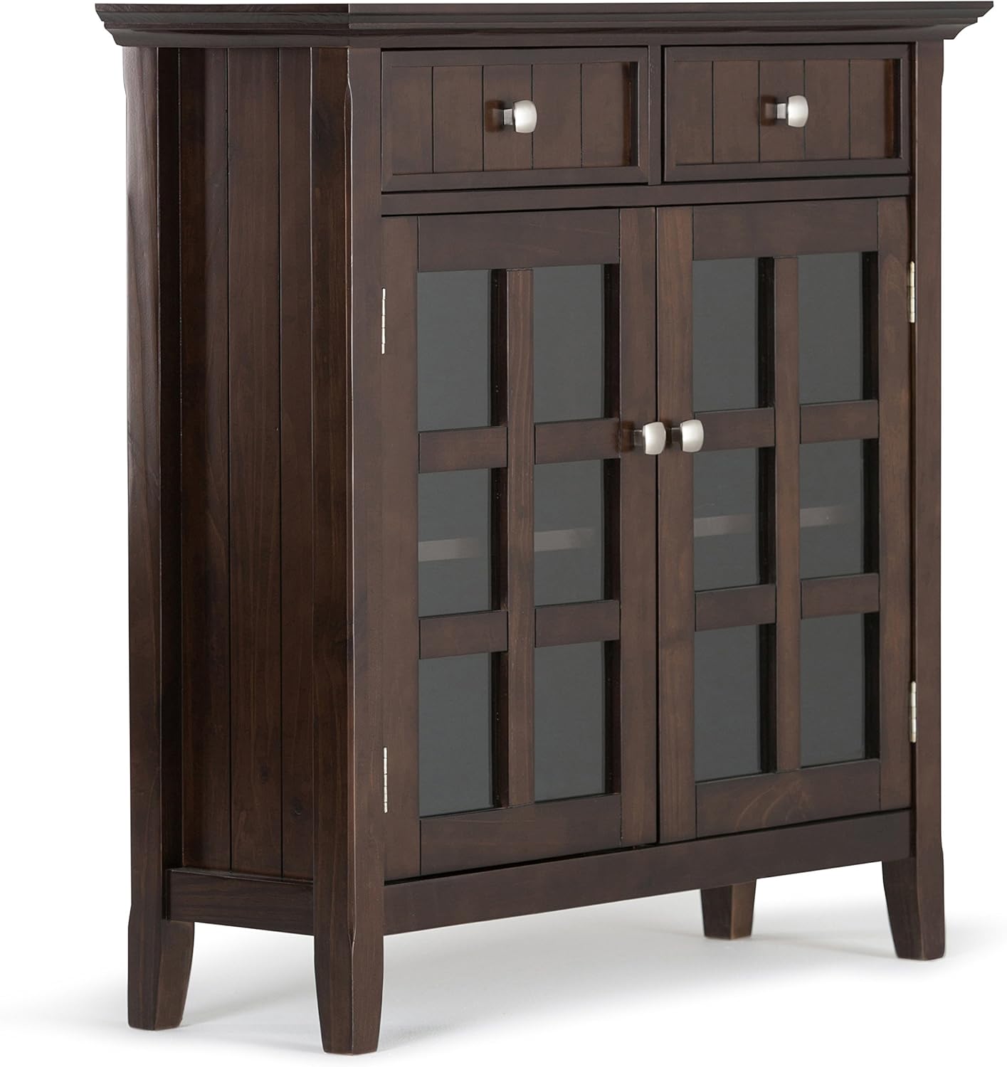 Solid Wood Storage Cabinet with 2 Drawers and 2 Doors X755473