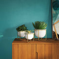 White & Gold Planters - Set of 3 Y334