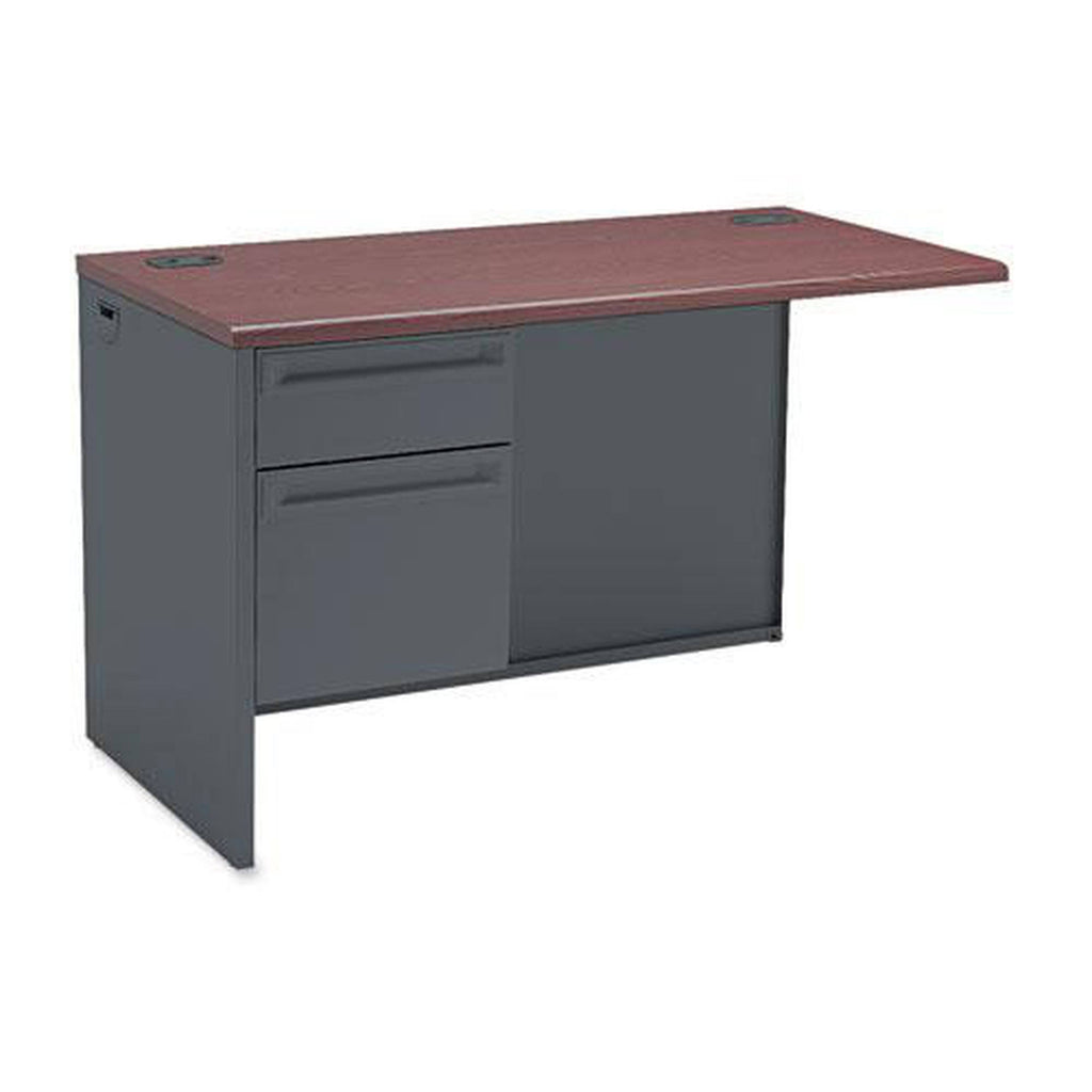 Mahogany Charcoal Left Return Desk Z207