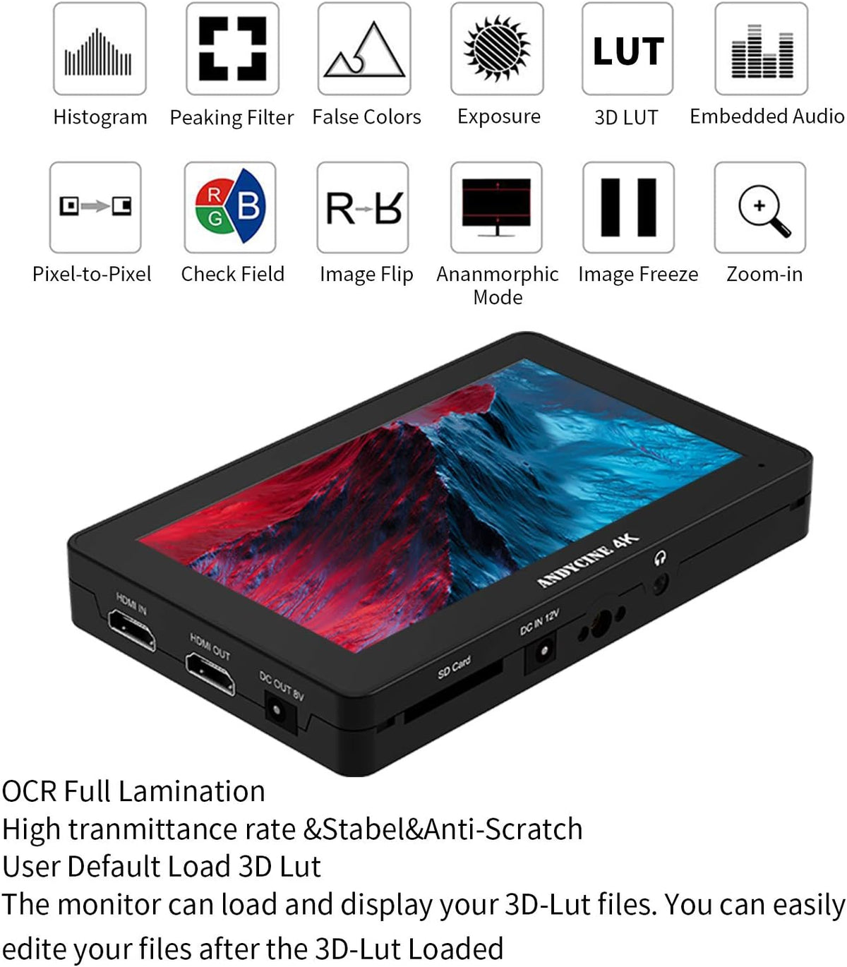 5.5inch Touch IPS 4K HDMI Camera Monitor M86190