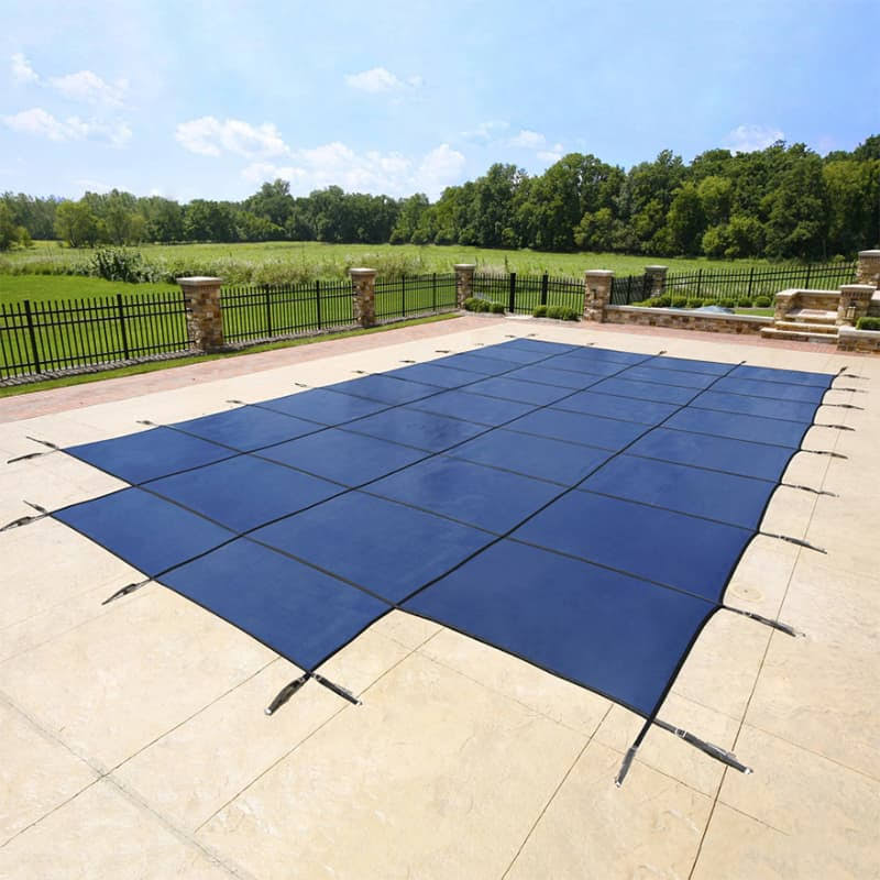 Green 18-Year Mesh Safety Cover for 12-ft x 24-ft Rect Pool D365839