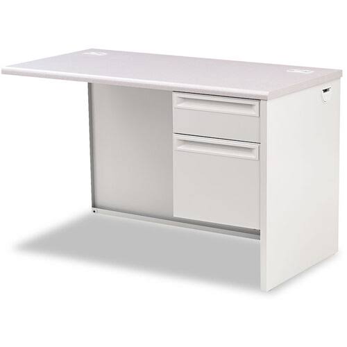 Mahogany Charcoal Left Return Desk Z207