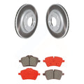Front Coated Disc Brake Rotors And Semi-Metallic Pads Kit C485