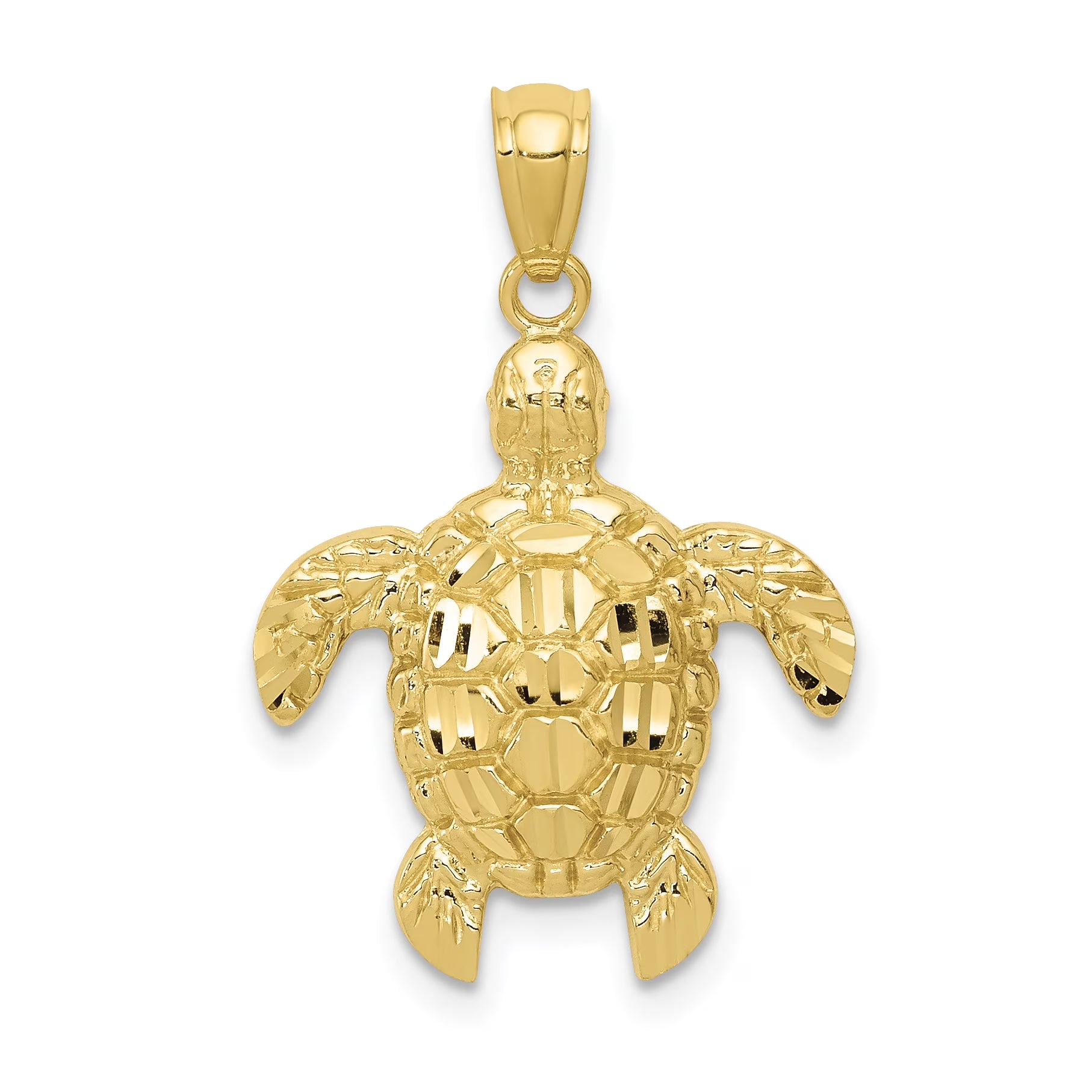 10K Yellow Gold Sea Turtle Pendant E60267
