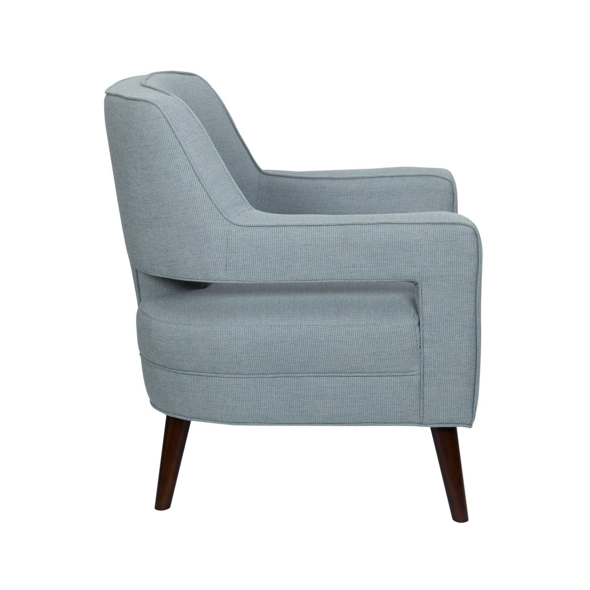 Blue Button Tufted Wingback Chair P4878