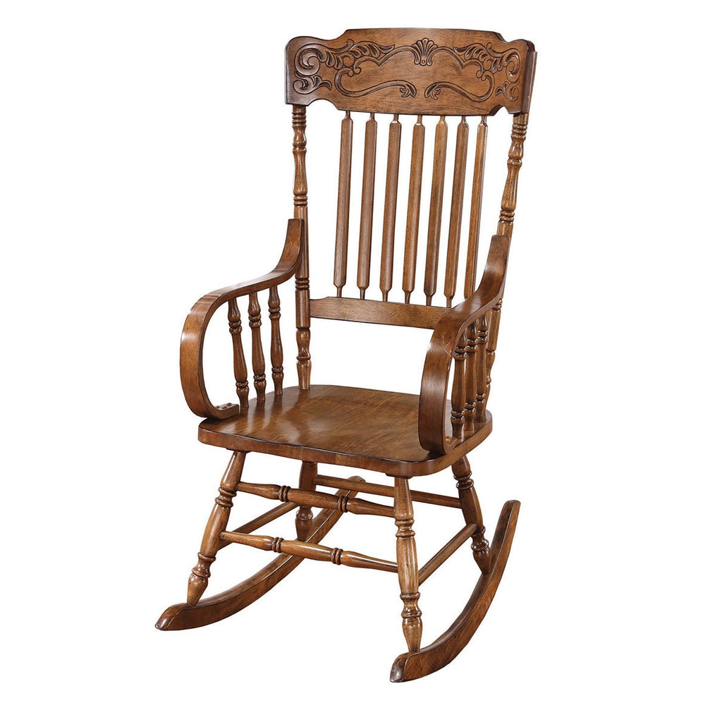 Oak Carved Rocker Chair D497