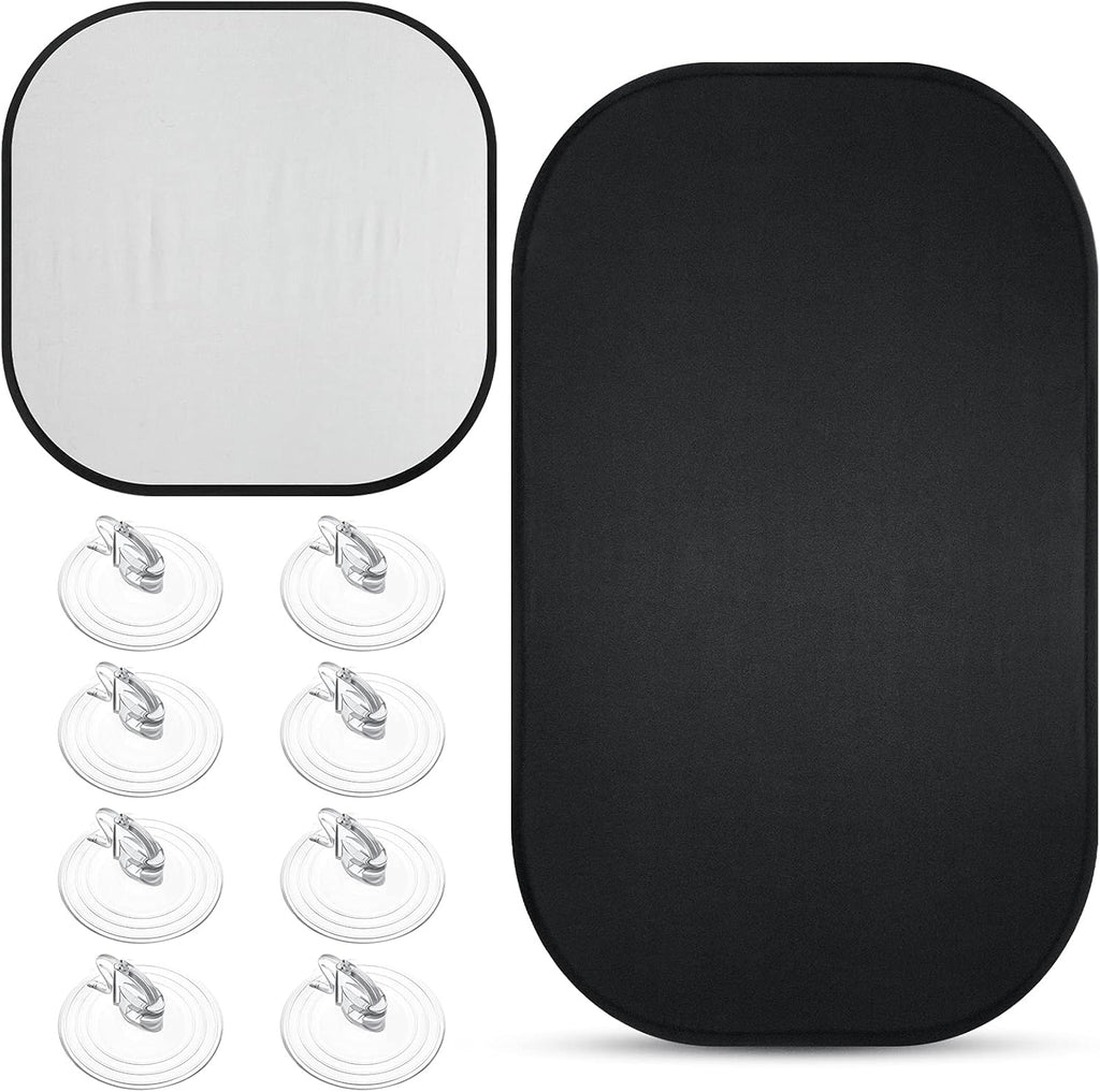 RV Door Window Shade Cover 25 x 16 Inch, 16 x 16 Inch with 8 Suckers Pack of 2 J830