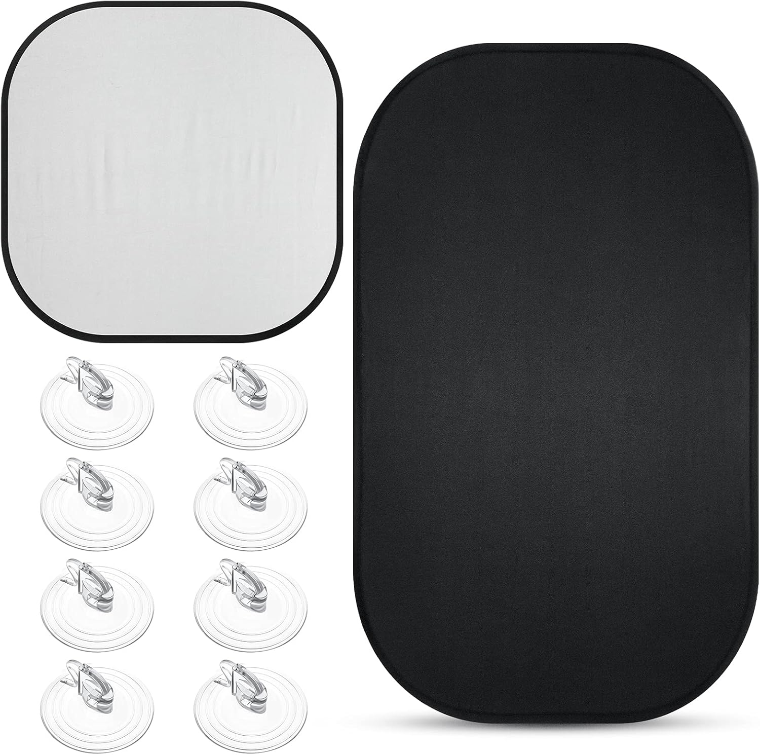 RV Door Window Shade Cover 25 x 16 Inch, 16 x 16 Inch with 8 Suckers Pack of 2 J830