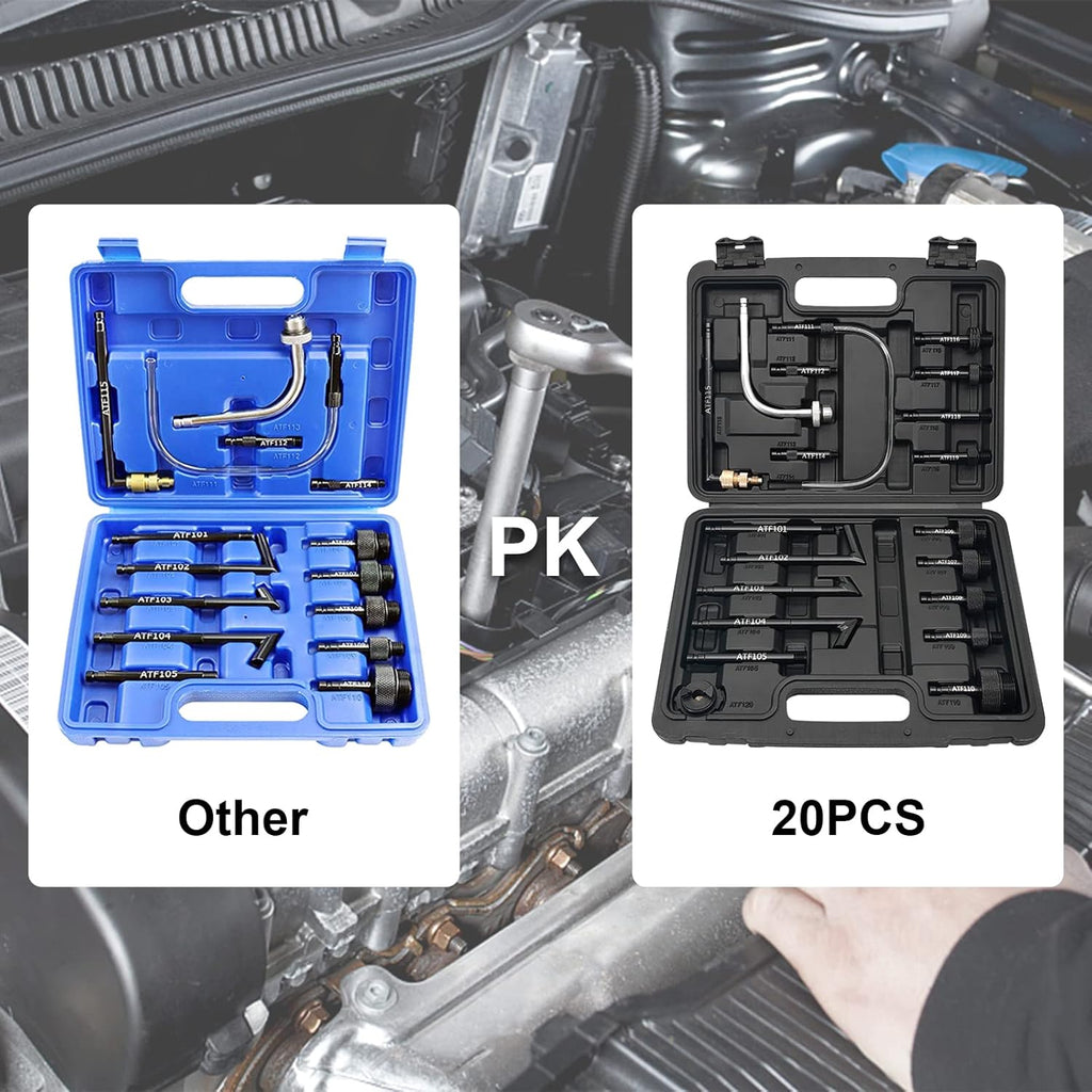 10L Manual Automatic Transmission Fluid Refill Pump Set with 20 PCS Adapters P89505